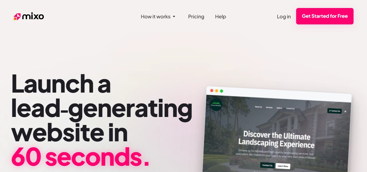 Mixo AI business tool interface screenshot Mixo AI business tool interface screenshot