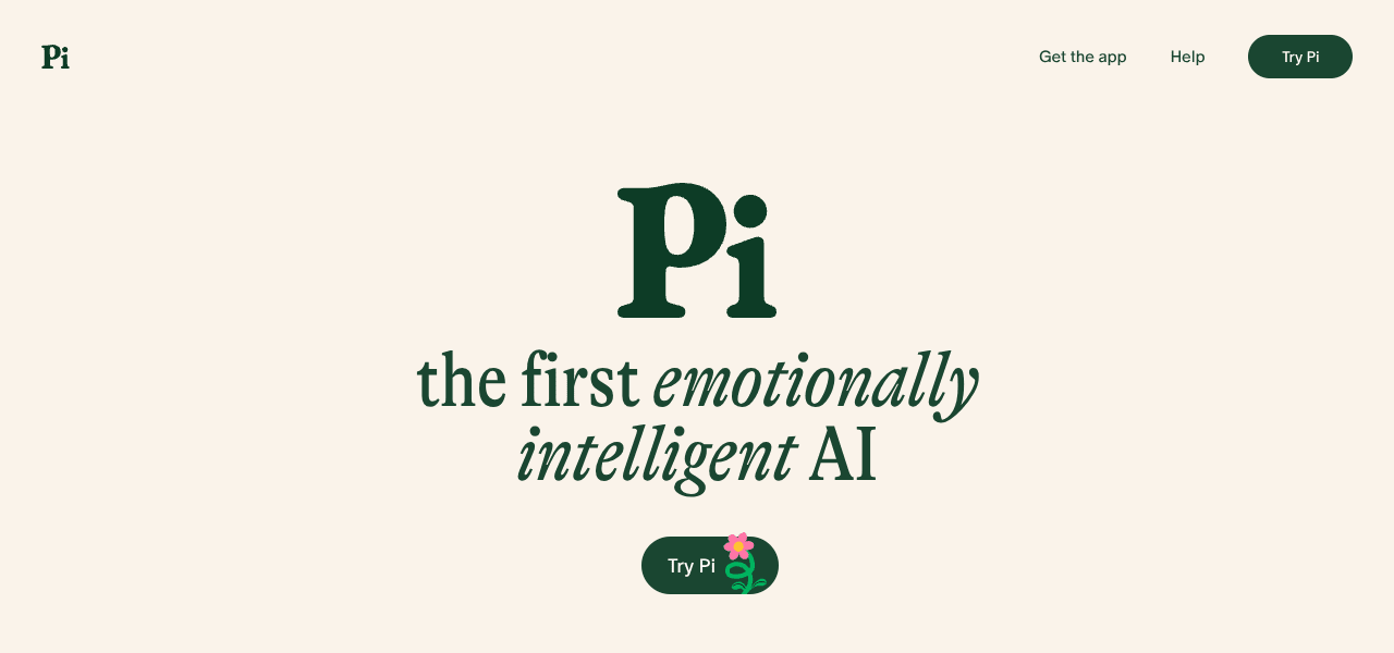 Pi AI chatbot interface screenshot Pi AI chatbot interface screenshot