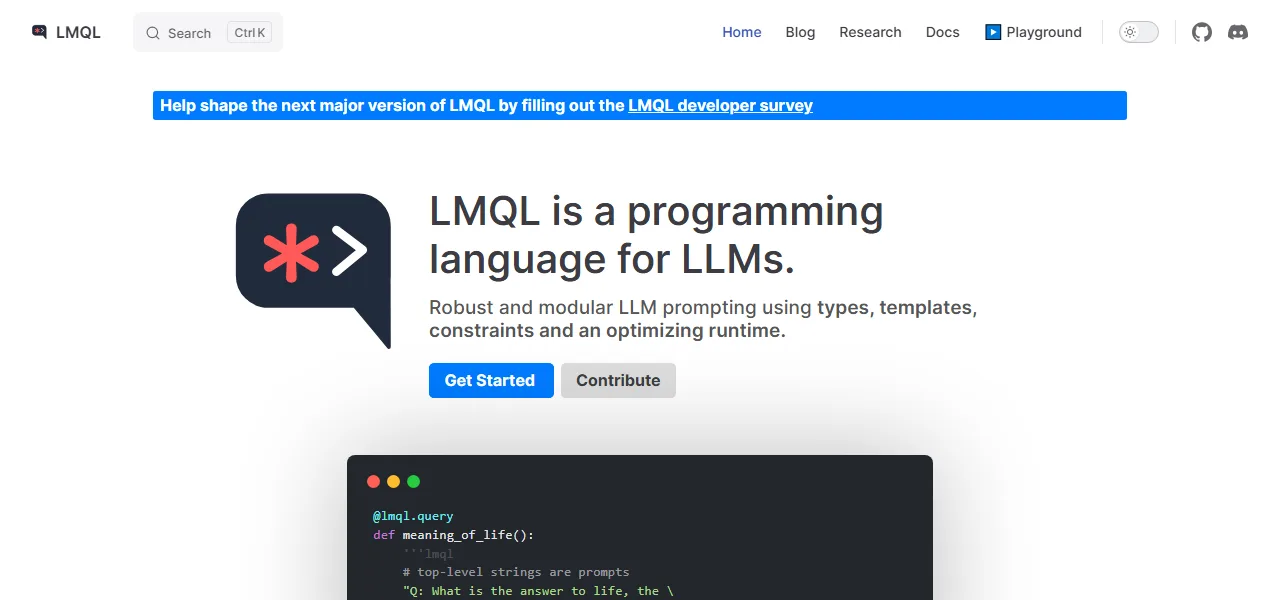 LMQL logo LMQL logo