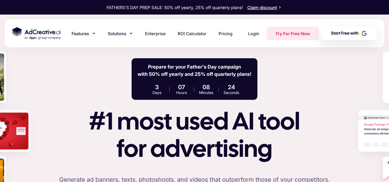 AdCreative AI marketing tool interface screenshot AdCreative AI marketing tool interface screenshot