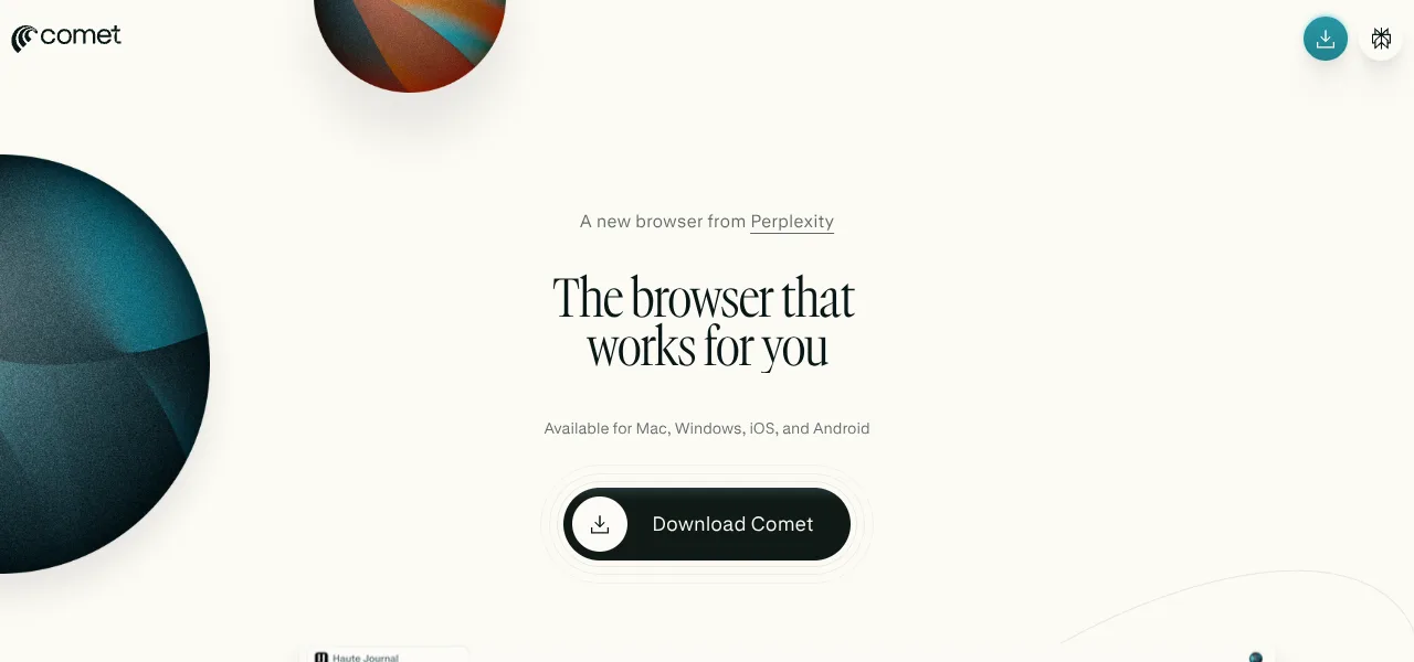 Perplexity Comet AI browser logo