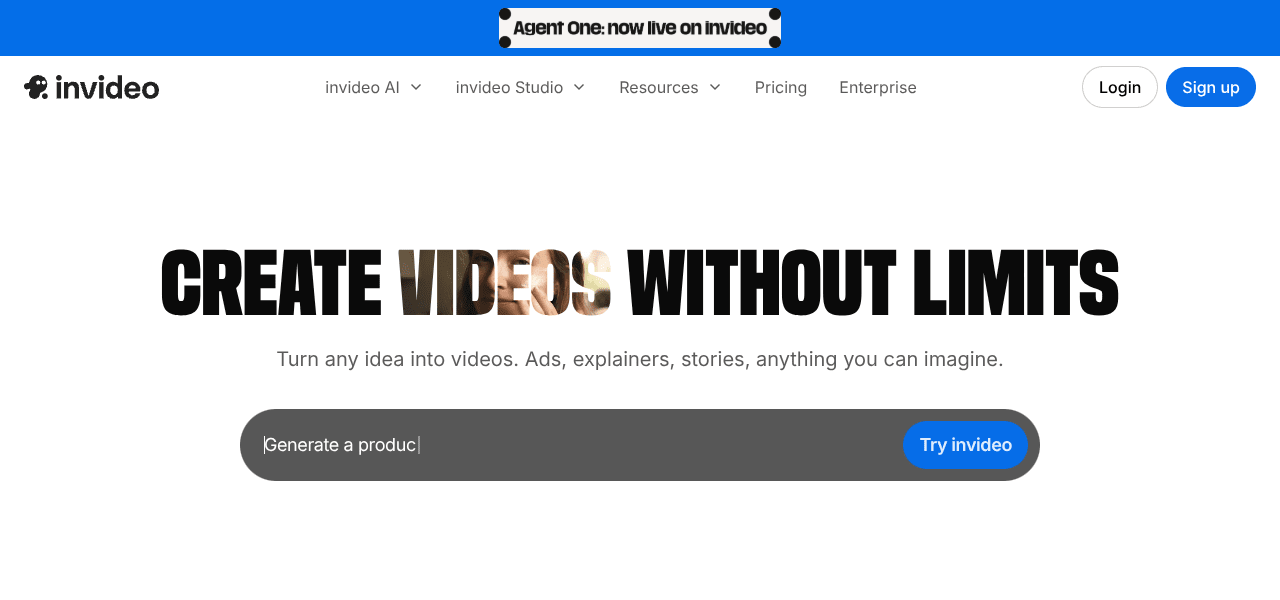 InVideo AI video generation interface screenshot InVideo AI video generation interface screenshot