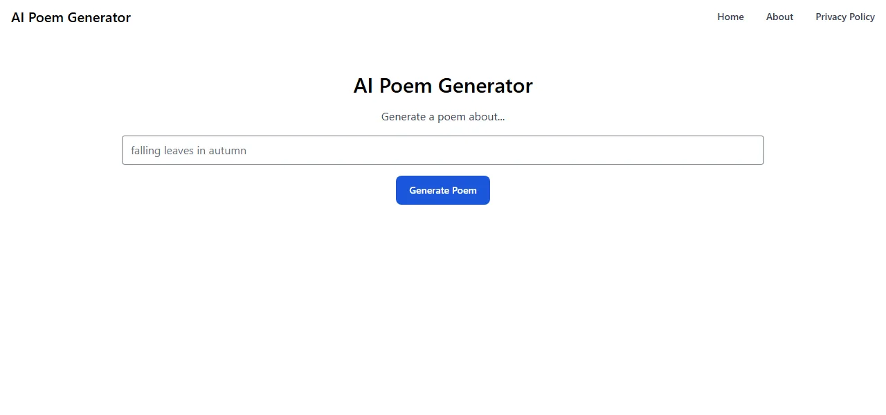 AI Poem Generator logo AI Poem Generator logo