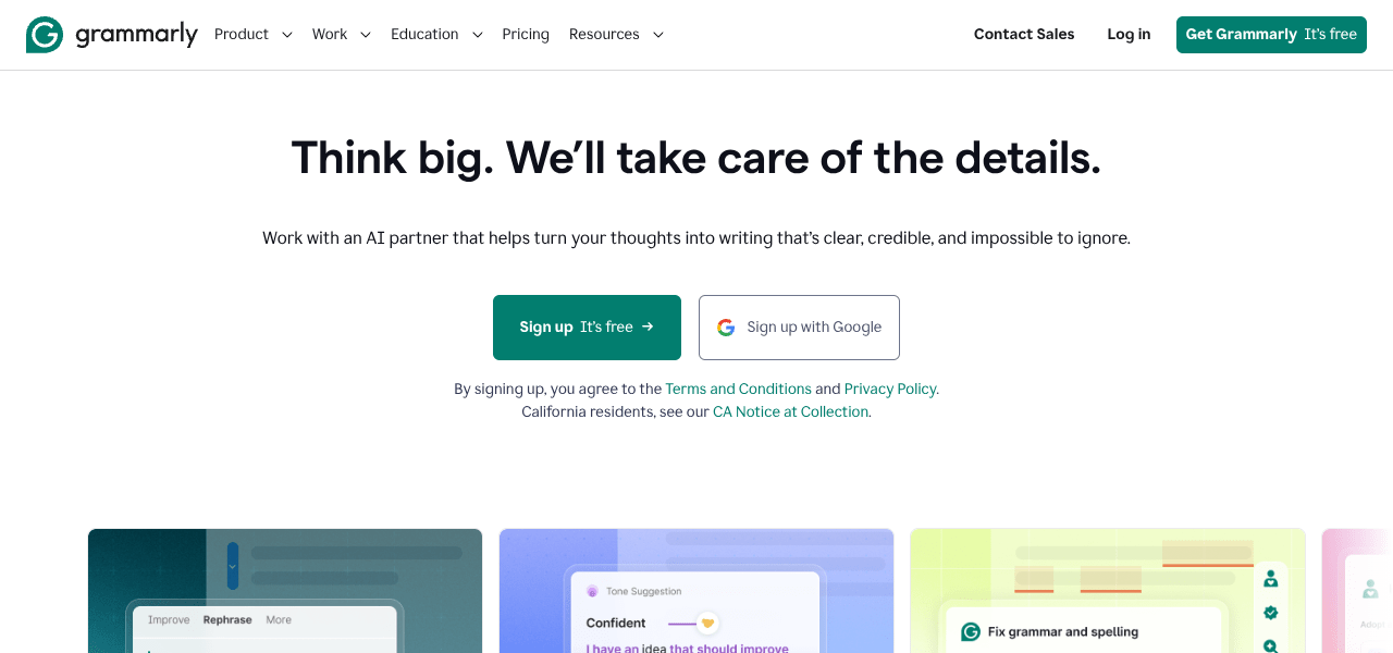 Grammarly AI writing tool interface screenshot Grammarly AI writing tool interface screenshot